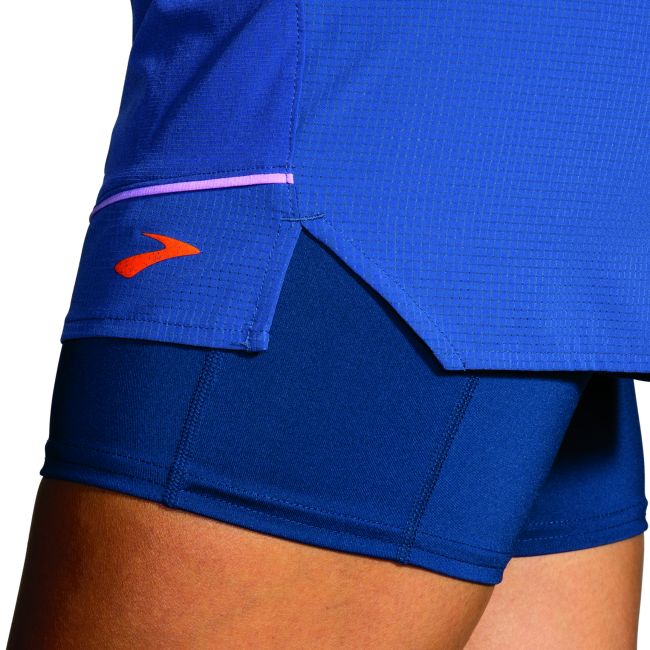 Brooks High Point 3" Short W – Pantaloni scurți de alergare trail 3" - Albastru