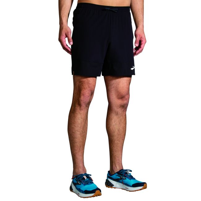 Brooks High Point 7" Short – Pantaloni scurți de alergare trail 2 în 1, 7" - Negru