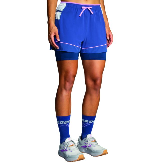 Brooks High Point 3" Short W – Pantaloni scurți de alergare trail 3" - Albastru