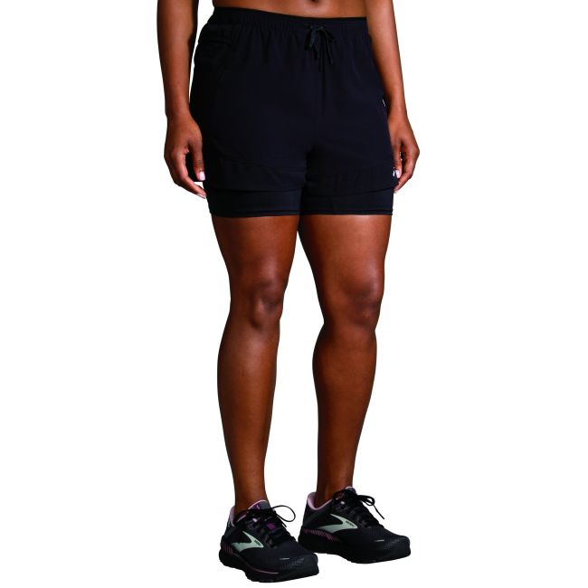 Brooks High Point 3" Short W – Pantaloni scurți de alergare trail 3" - Negru
