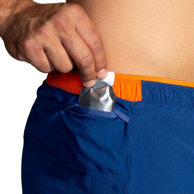 Brooks High Point 7" Short – Pantaloni scurți de alergare trail 2 în 1, 7" - Albastru