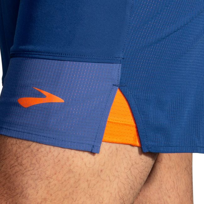 Brooks High Point 7" Short – Pantaloni scurți de alergare trail 2 în 1, 7" - Albastru