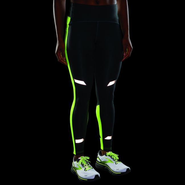 Brooks Run Visible Tight W – Colanți de alergare reflectorizanți, căptușiți - Negru