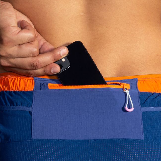 Brooks High Point 7" Short – Pantaloni scurți de alergare trail 2 în 1, 7" - Albastru