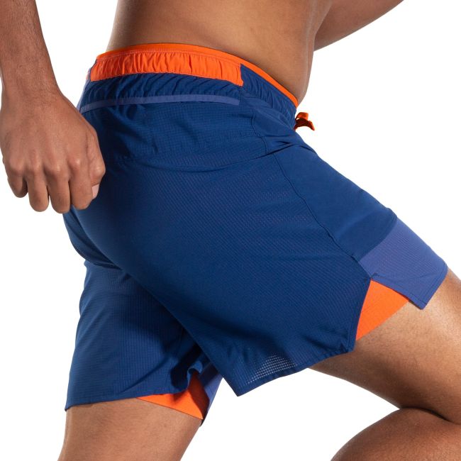 Brooks High Point 7" Short – Pantaloni scurți de alergare trail 2 în 1, 7" - Albastru