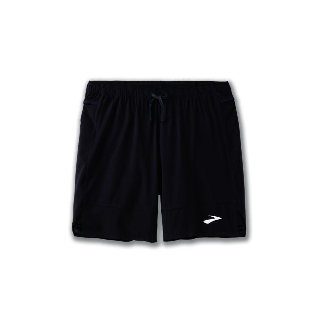 Brooks High Point 7" Short – Pantaloni scurți de alergare trail 2 în 1, 7" - Negru