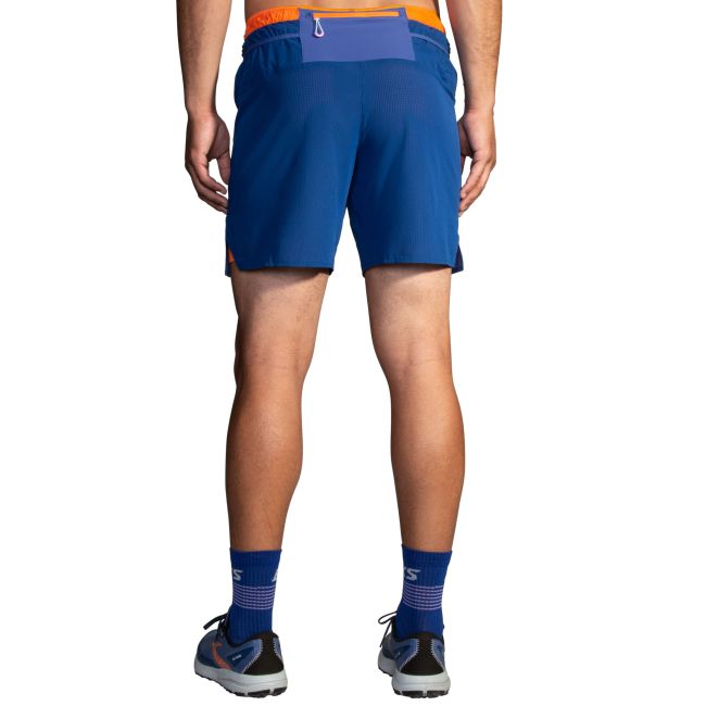 Brooks High Point 7" Short – Pantaloni scurți de alergare trail 2 în 1, 7" - Albastru