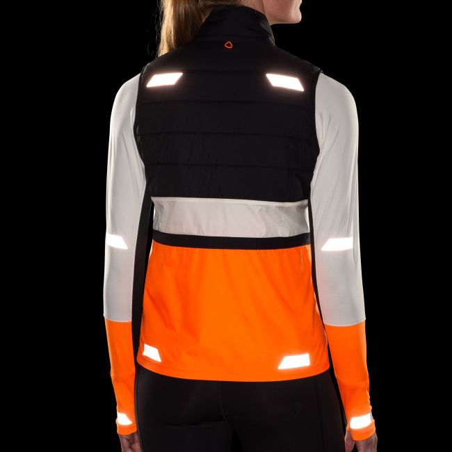 Brooks Run Visible Insulated Vest 2.0 W – Vestă de alergare reflectorizantă, izolată - Portocaliu