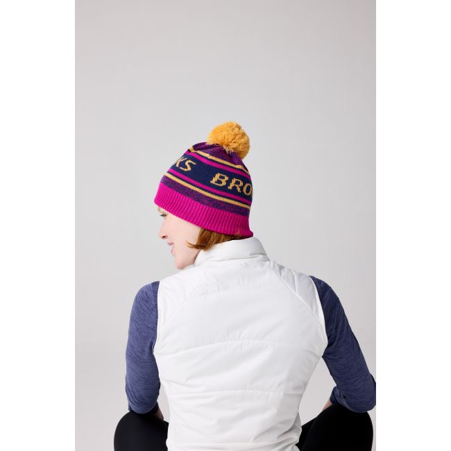 Brooks Heritage Pom Beanie – Căciulă de alergare cu ciucure - Mov