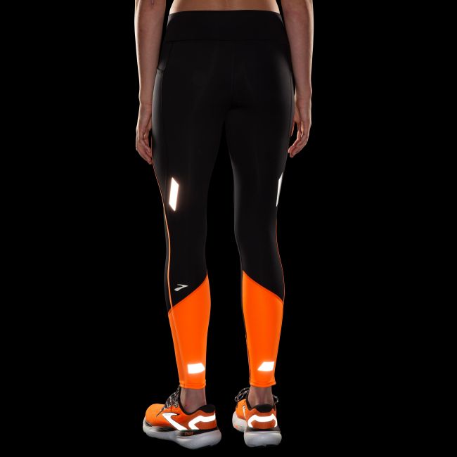 Brooks Run Visible Tight 2.0 W – Colanți de alergare reflectorizanți - Portocaliu