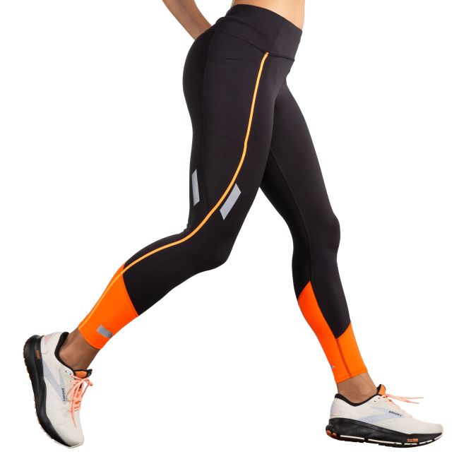 Brooks Run Visible Tight 2.0 W – Colanți de alergare reflectorizanți - Portocaliu
