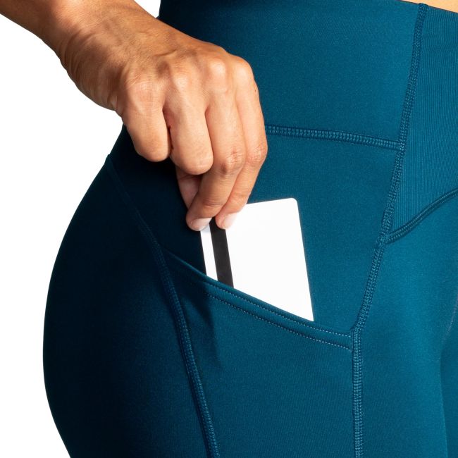 Brooks Momentum Thermal Tight W – Colanți termici de alergare - Albastru