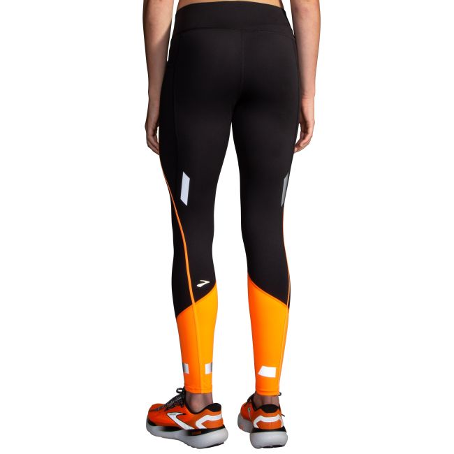 Brooks Run Visible Tight 2.0 W – Colanți de alergare reflectorizanți - Portocaliu