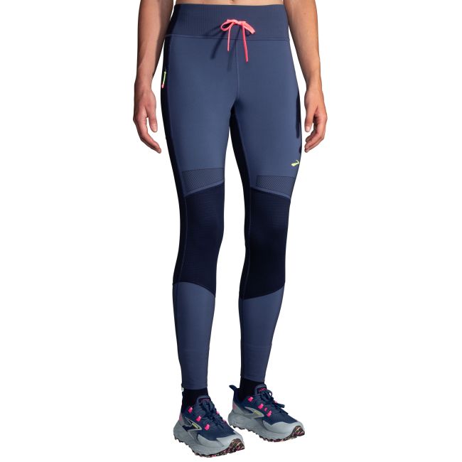 Brooks High Point Tight W – Colanți de alergare trail - Albastru