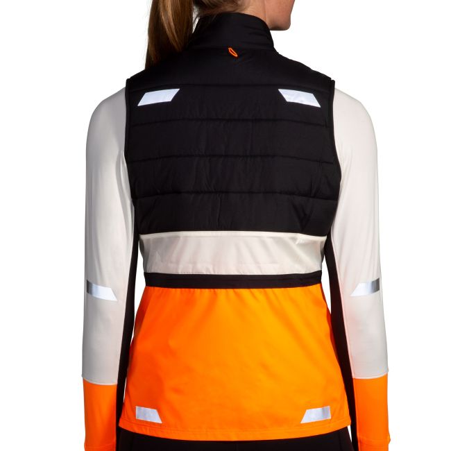 Brooks Run Visible Insulated Vest 2.0 W – Vestă de alergare reflectorizantă, izolată - Portocaliu