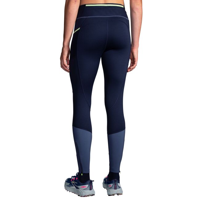 Brooks High Point Tight W – Colanți de alergare trail - Albastru