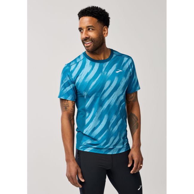 Brooks Atmosphere Short Sleeve 3.0 – Tricou de alergare ușor cu protecție UV - Albastru (416)