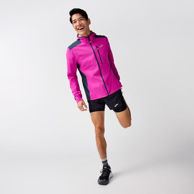 Brooks High Point Waterproof Jacket 2 – Geacă impermeabilă de alergare trail - Mov