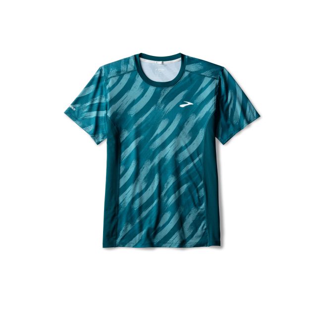 Brooks Atmosphere Short Sleeve 3.0 – Tricou de alergare ușor cu protecție UV - Albastru (416)