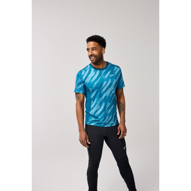 Brooks Atmosphere Short Sleeve 3.0 – Tricou de alergare ușor cu protecție UV - Albastru (416)
