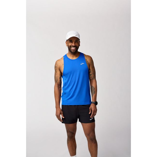 Brooks Atmosphere Singlet 3.0 – Maiou de alergare ușor cu protecție UV - Albastru