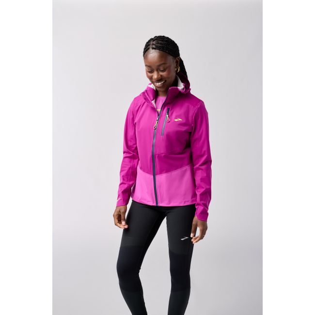 Brooks High Point Waterproof Jacket 2 W – Geacă impermeabilă de alergare trail - Mov