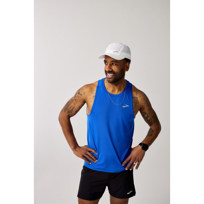 Brooks Atmosphere Singlet 3.0 – Maiou de alergare ușor cu protecție UV - Albastru
