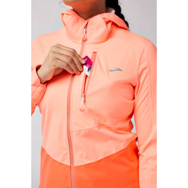 Brooks High Point Waterproof Jacket 2 W – Geacă impermeabilă de alergare trail - Roz