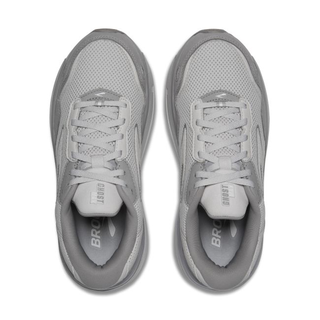 Brooks Ghost Max SE W – Pantofi alergare cu amortizare înaltă, piele întoarsă - Gri