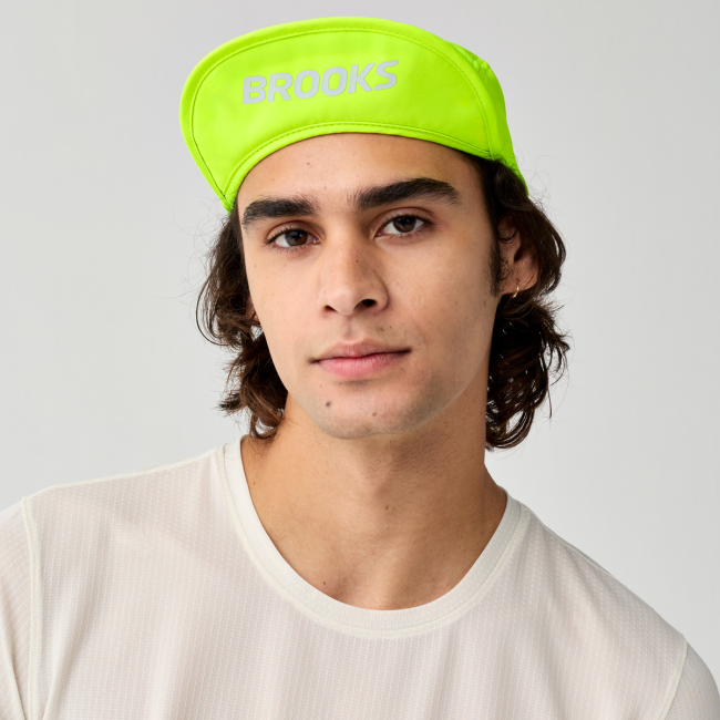 Brooks Lightweight Packable Hat 2.0 – Pălărie de alergare ușoară, pliabilă - Galben