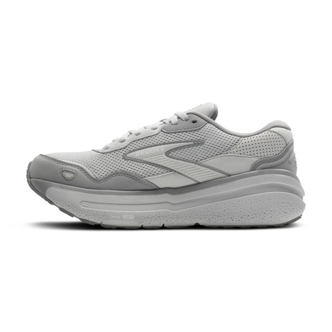 Brooks Ghost Max SE W – Pantofi alergare cu amortizare înaltă, piele întoarsă - Gri