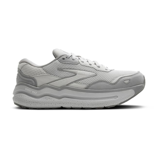 Brooks Ghost Max SE W – Pantofi alergare cu amortizare înaltă, piele întoarsă - Gri