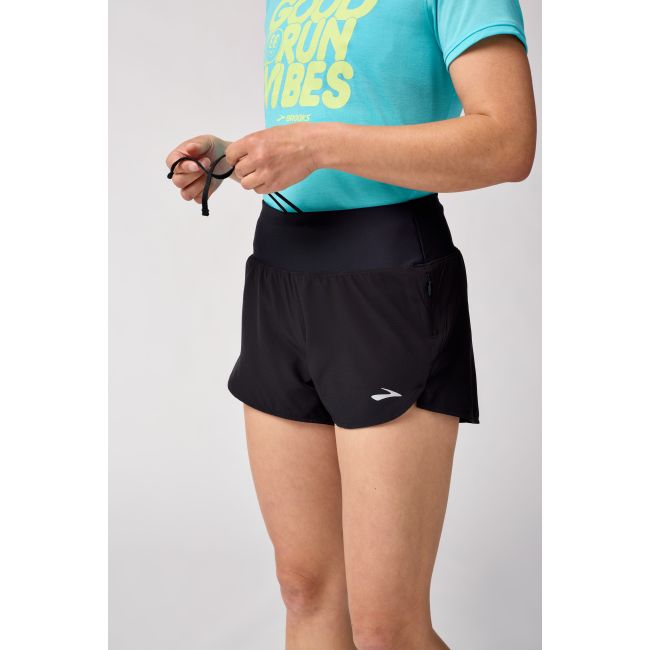 Brooks Chaser 3" Short 2.0 W – Pantaloni scurți de alergare 3" - Negru