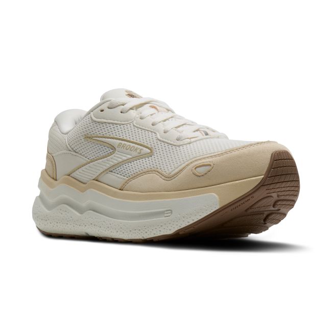 Brooks Ghost Max SE W – Pantofi alergare cu amortizare înaltă, piele întoarsă - Alb