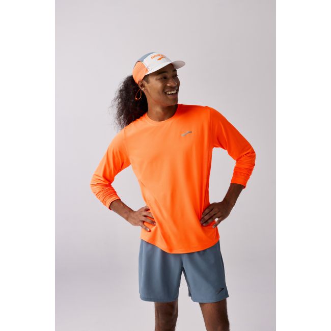 Brooks Atmosphere Long Sleeve 3.0 – Bluză de alergare ușoară cu protecție UV - Portocaliu