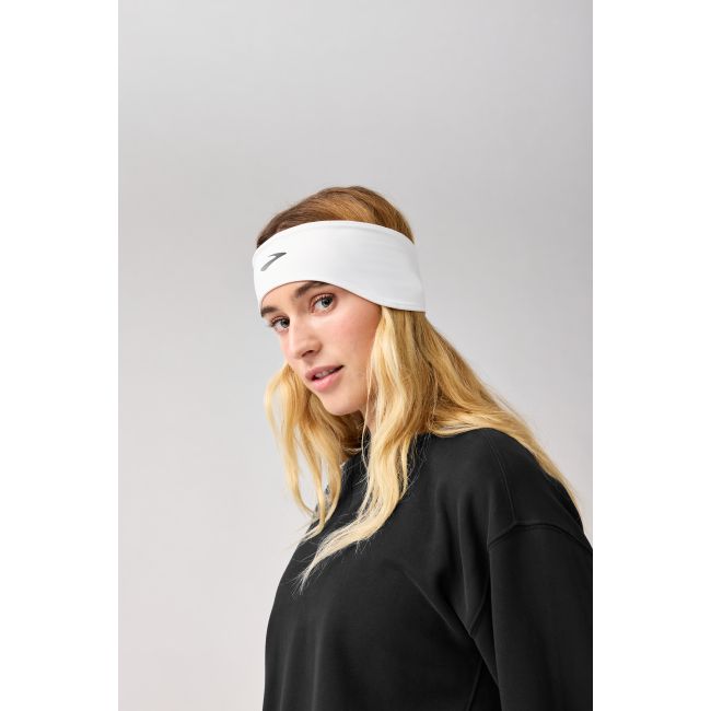 Brooks Luxe Thermal Headband – Bentiță termică de alergare - Alb