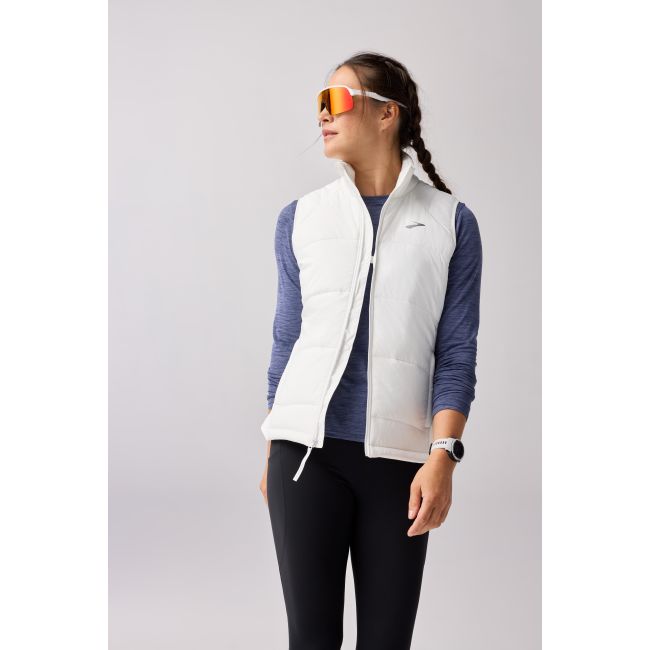 Brooks Shield Hybrid Vest 3.0 W – Vestă hibridă de alergare pentru iarnă - Alb