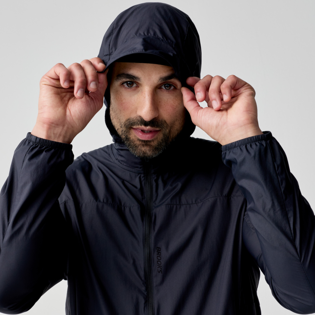 Brooks Canopy Packable Jacket – Geacă de alergare pliabilă - Negru
