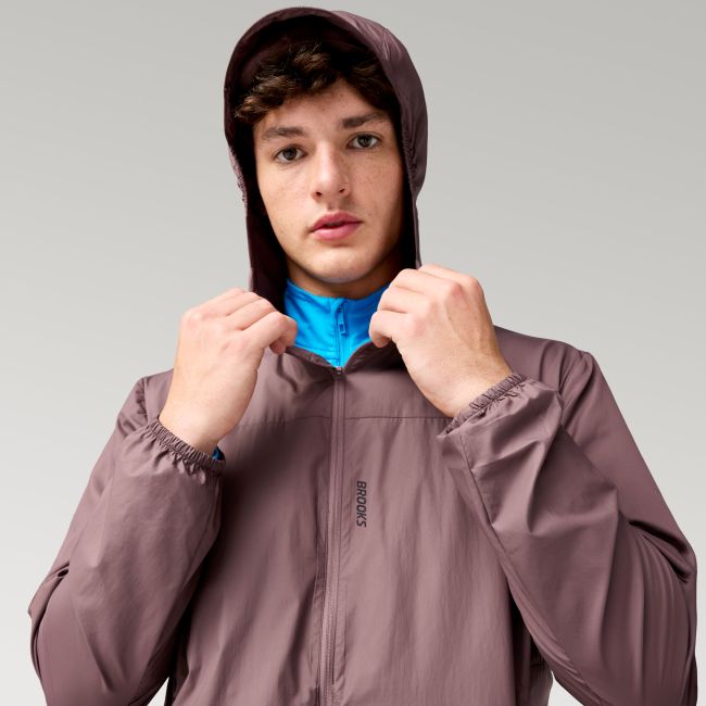 Brooks Canopy Packable Jacket – Geacă de alergare pliabilă - Maro