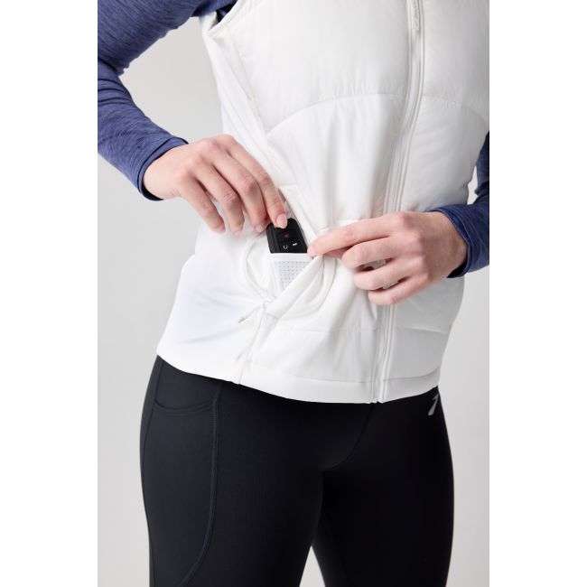 Brooks Shield Hybrid Vest 3.0 W – Vestă hibridă de alergare pentru iarnă - Alb