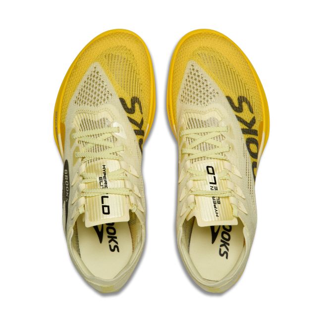 Brooks Hyperion Elite LD 2 – Pantofi cu cuie pentru pistă, fond - Galben