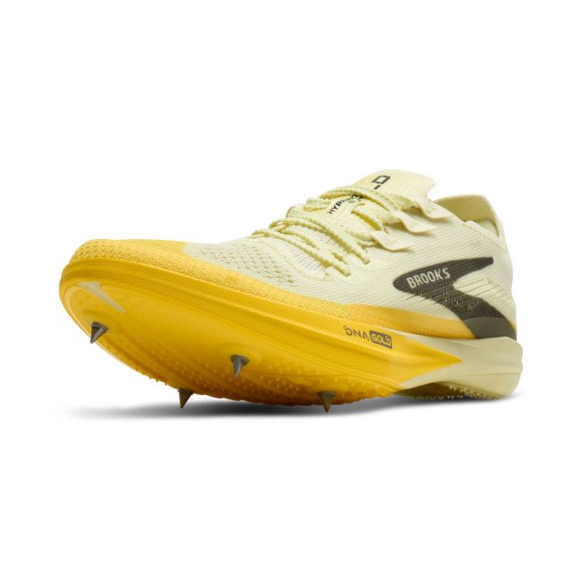 Brooks Hyperion Elite LD 2 – Pantofi cu cuie pentru pistă, fond - Galben