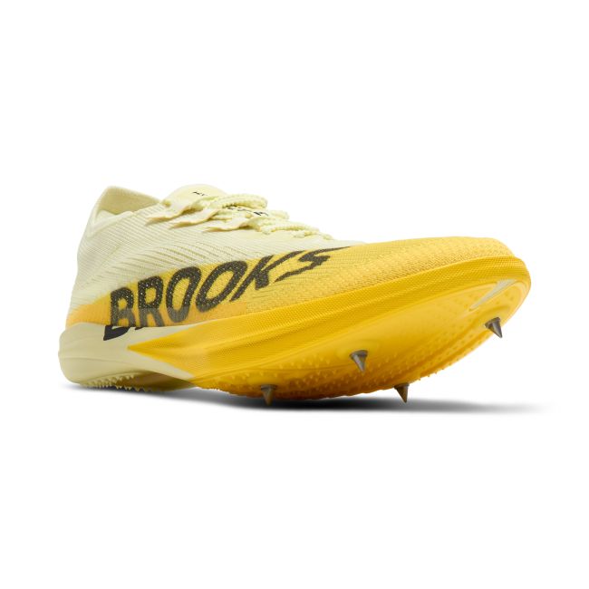 Brooks Hyperion Elite LD 2 – Pantofi cu cuie pentru pistă, fond - Galben