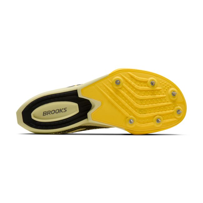 Brooks Hyperion Elite MD 2 – Pantofi cu cuie pentru pistă, semifond - Galben