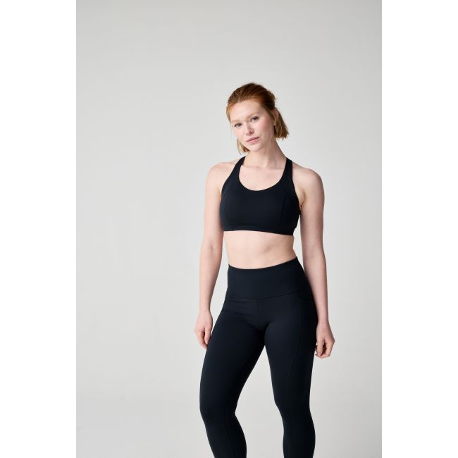 Brooks Chaser Padded Bra W – Bustieră sport cu susținere medie, cu cupe - Negru