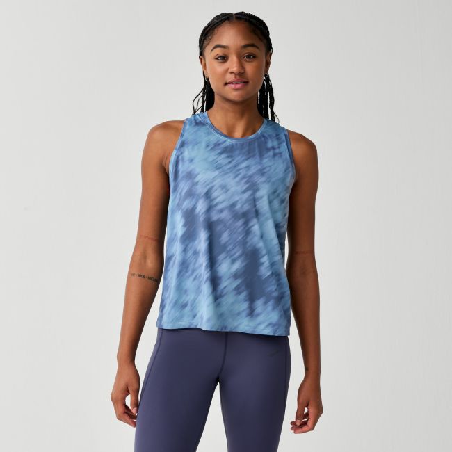 Brooks Dash Tank Printed W – Maiou de alergare cu imprimeu - Albastru