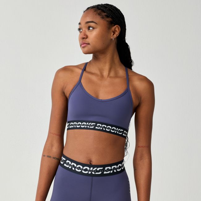 Brooks PR Elite Bra W – Bustieră sport cu susținere ușoară - Mov