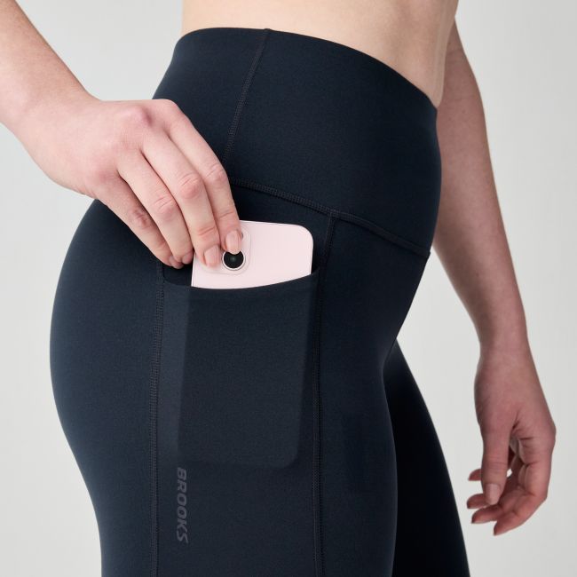 Brooks Chaser 7/8 Tight W – Colanți de alergare 7/8 - Negru (001)