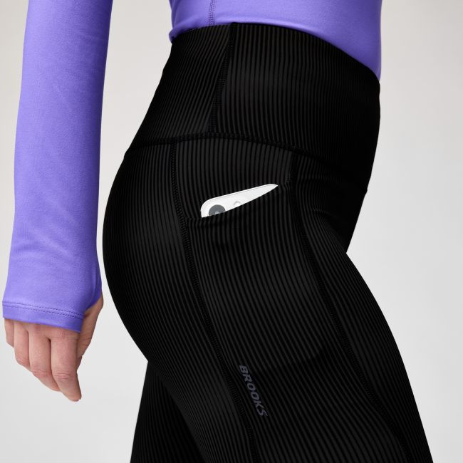 Brooks Chaser 7/8 Tight W – Colanți de alergare 7/8 - Negru (083)