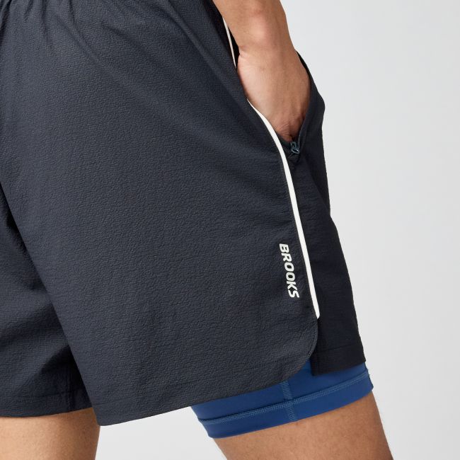 Brooks Movement Short – Pantaloni scurți de alergare stil retro - Negru